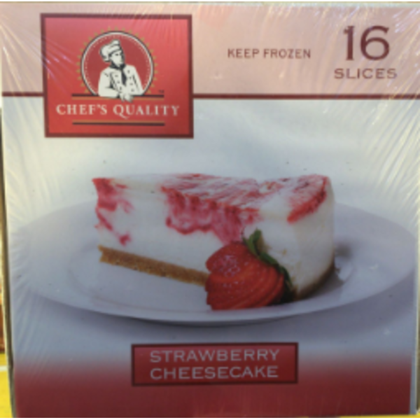 Frozen Chef's Quality - 10" Strawberry Cheesecake - 16 slices