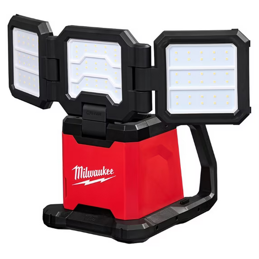 M18 18-Volt Lithium-Ion Cordless 4500 Lumens ROVER Dual Power Triple-Panel Flood & Area Light (Tool-Only)